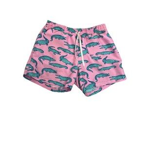 Chubbies Swim Trunks Shorts Mens Sz L Pink Alligator 5.5 Inseam Lined Read